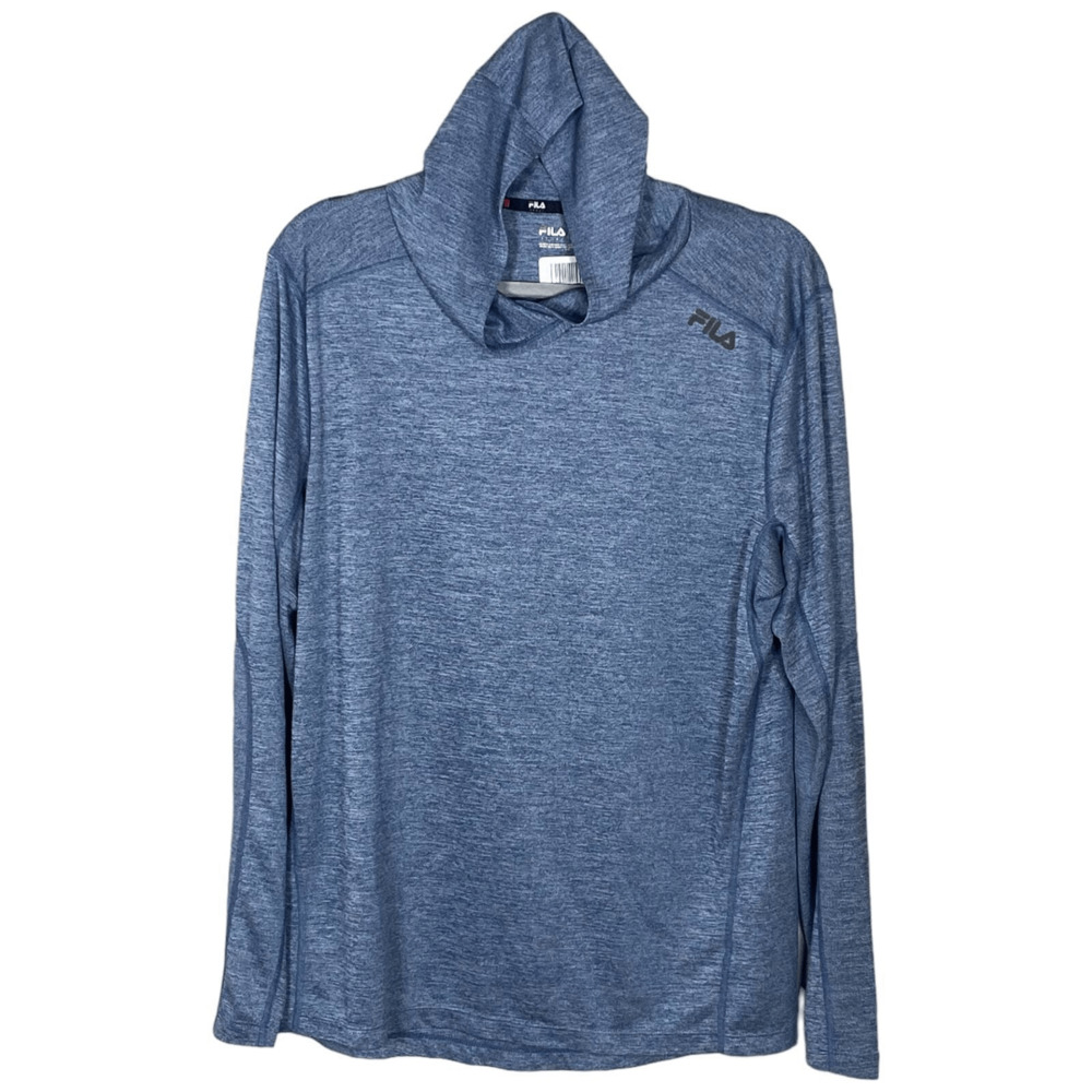 Fila Women's Live in Motion Long Sleeve Hoodie Sweatshirt Blue Large L